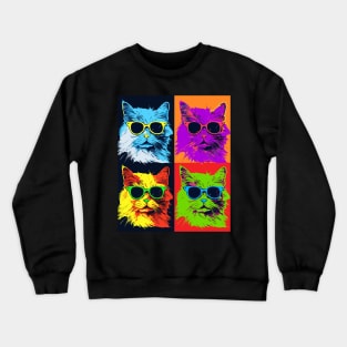 Funny Cat Gifts Men Kids Women Novelty Black Cat Crewneck Sweatshirt